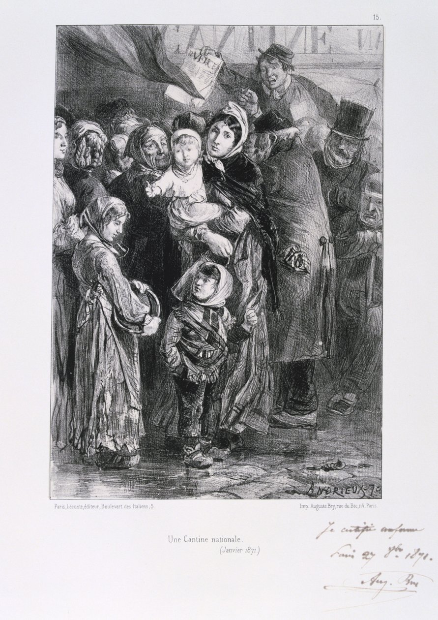 Guerre franco-prussienne 1870-1871. Siège de Paris 19 sept 1870-28 janv 1871. Une soupe populaire nationale à Paris, janvier 1871. D