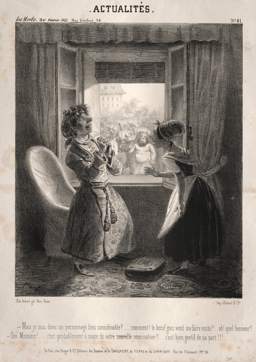 Actualités : ---Mais je suis donc un personnage bien considérable, 1841 - Clémente Pruche