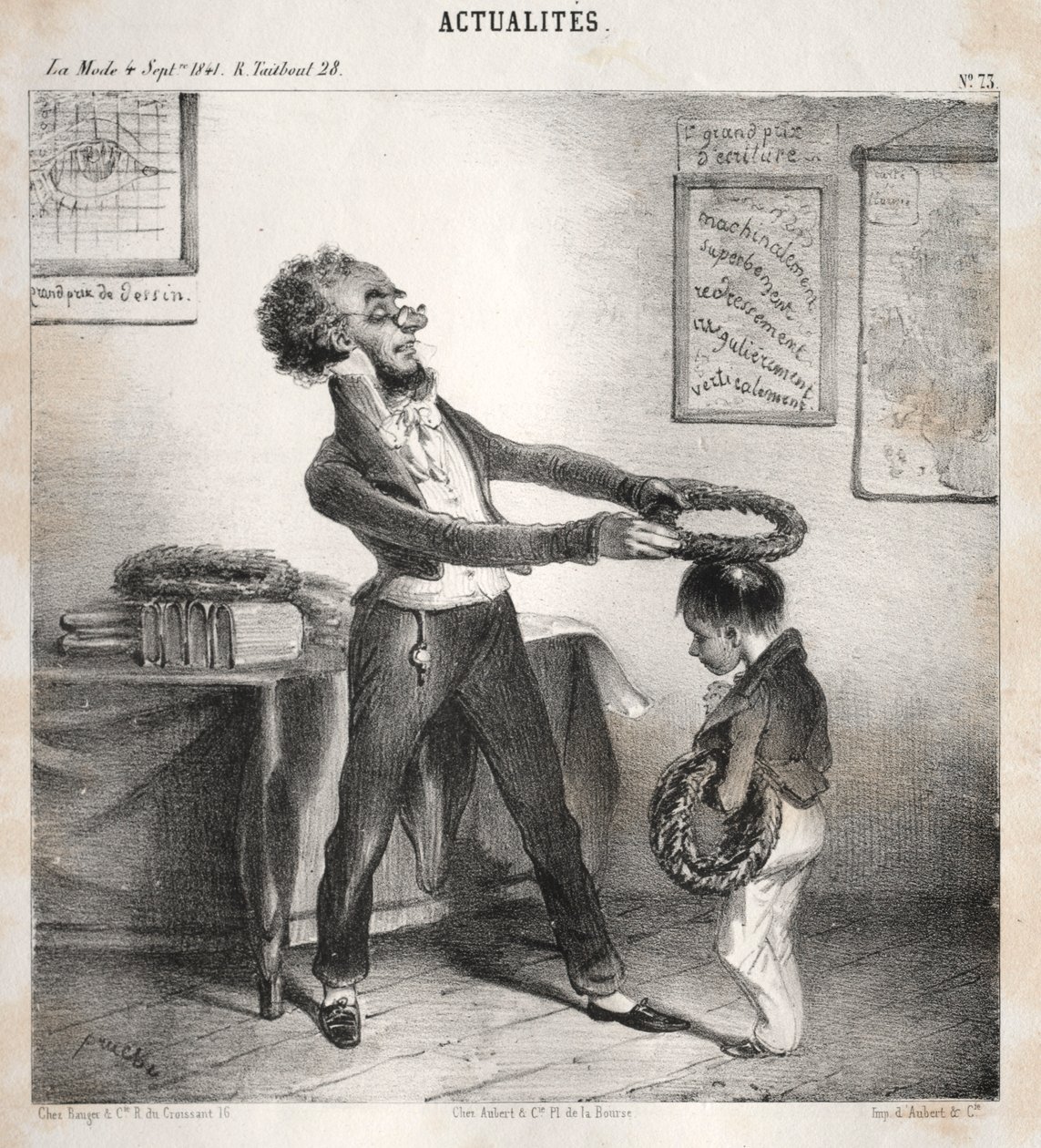 Actualités : Les distributions de prix, 1841 - Clémente Pruche