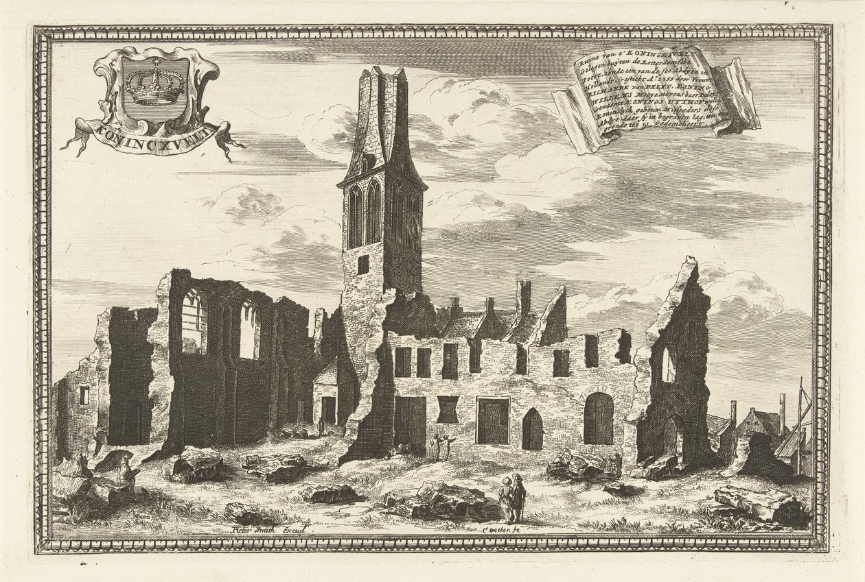 Vue de la ruine du monastère Koningsveld - Coenraet Decker