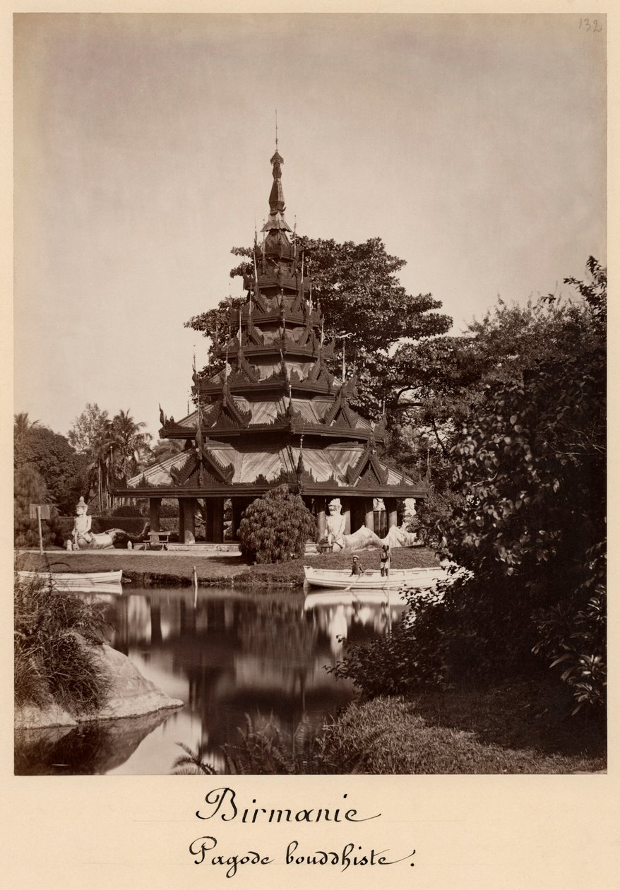 Maison de repos bouddhiste, Moulmein, Birmanie, vers 1875 - Colin Roderick Murray