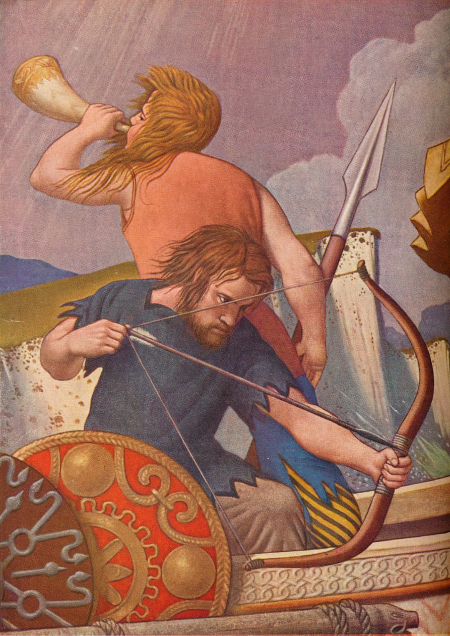 Les longs navires du roi Alfred battent les Danois 877, 1925-1927 - Colin Unwin Gill