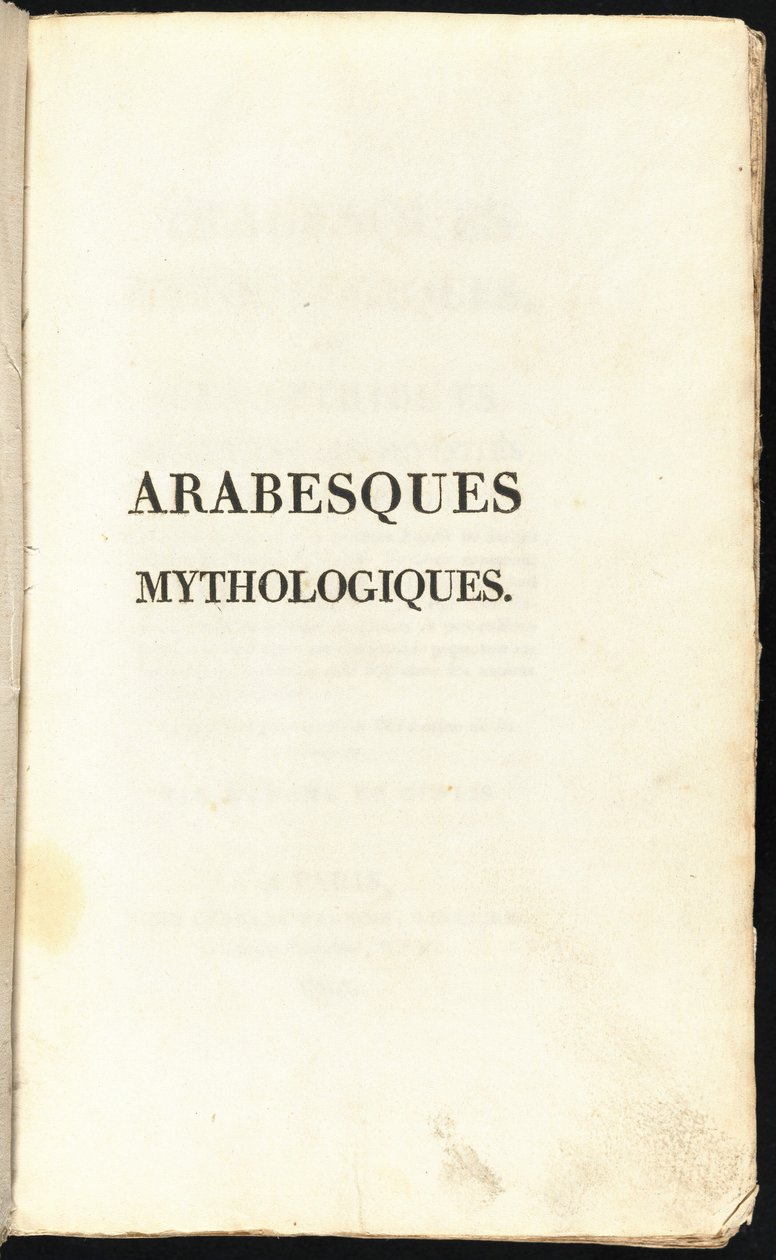 Arabesques Mythologiques - Comtesse Stéphanie Félicité de Genlis