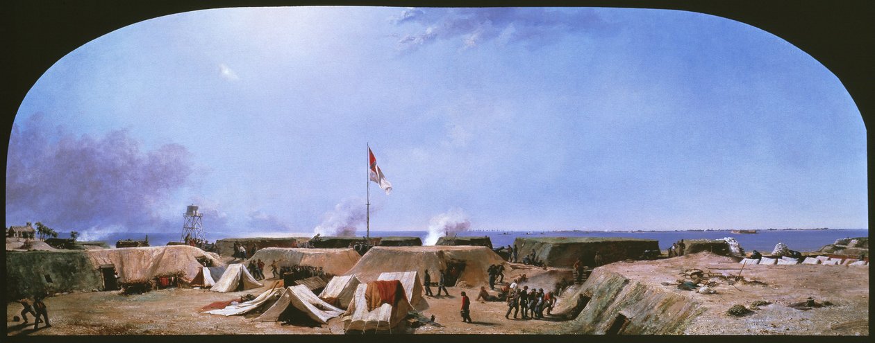Bombardement de Fort Moultrie, port de Charleston, Caroline du Sud - Conrad Wise Chapman