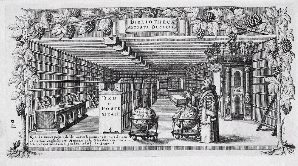 August von Brunswick-Lüneburg dans sa bibliothèque, 1650 - Conrad Buno