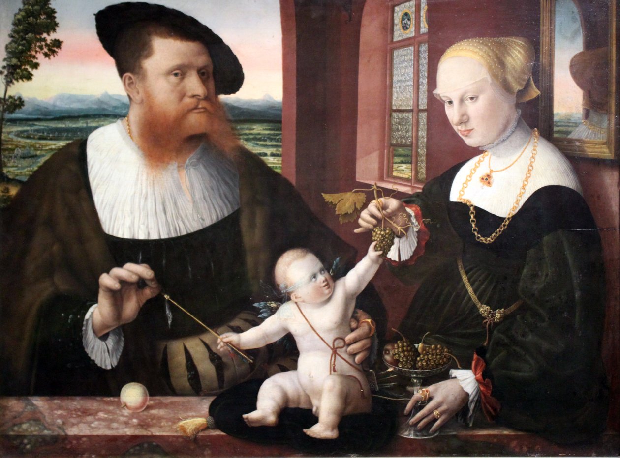 Double portrait de Justinian von Holzhausen et de son épouse Anna, née Fürstenberg - Conrad Faber von Kreuznach