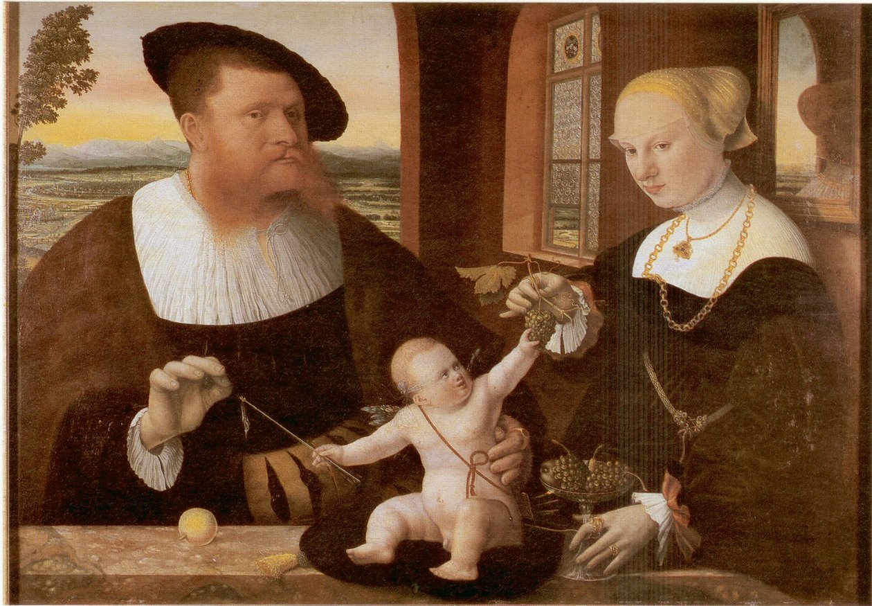Double portrait de Justinian von Holzhausen et de son épouse Anna, née Fürstenberg - Conrad Faber von Kreuznach