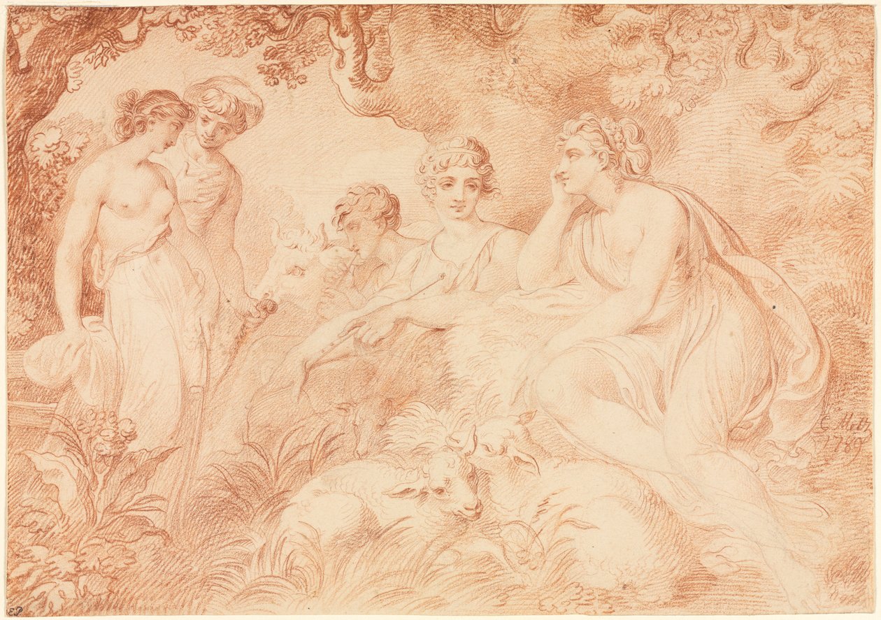 Bergers et bergères, 1789 - Conrad Martin Metz