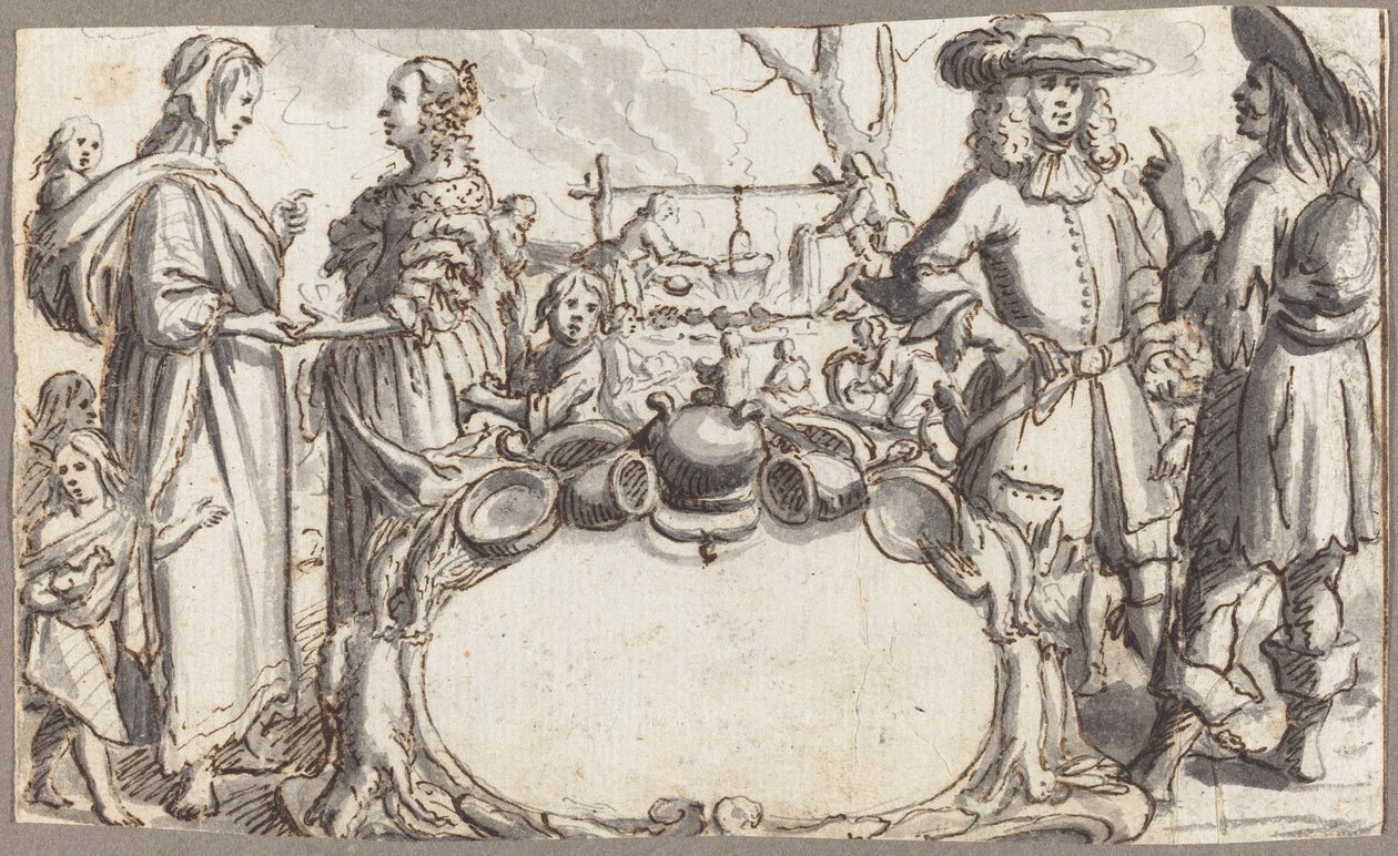Allégorie de la pauvreté et de la richesse - Conrad Meyer