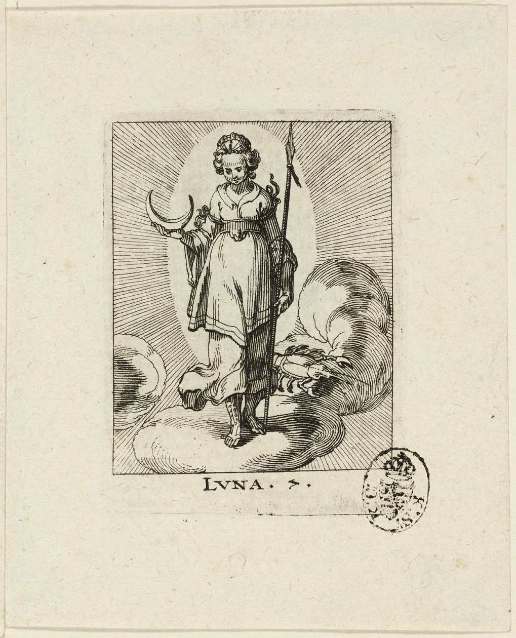 Luna, planche sept de Der VII Planeten - Conrad Meyer