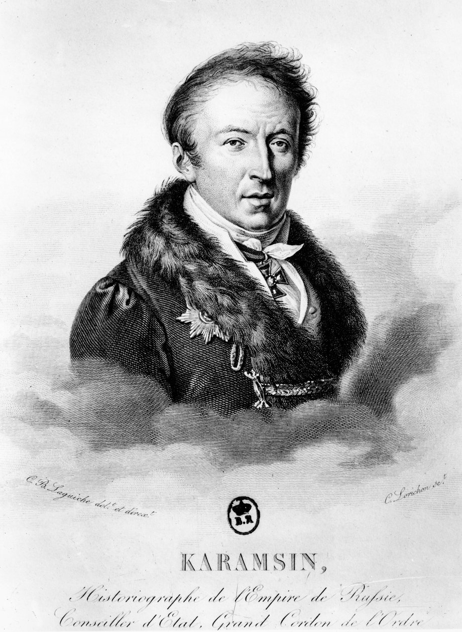 Portrait de Nikolaï Mikhaïlovitch Karamzine (1766-1826) - Constant Louis Antoine Lorichon