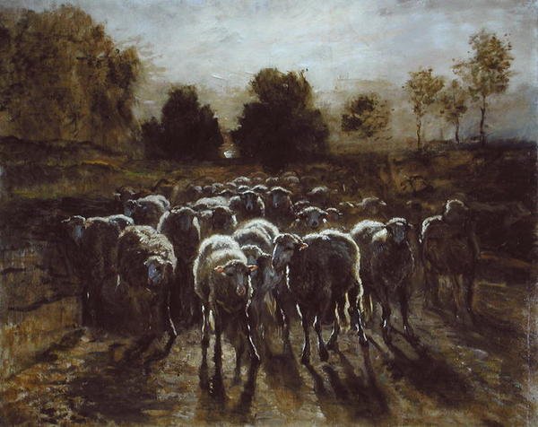 Troupeau de moutons, ou Le retour du troupeau - Constant-Emile Troyon