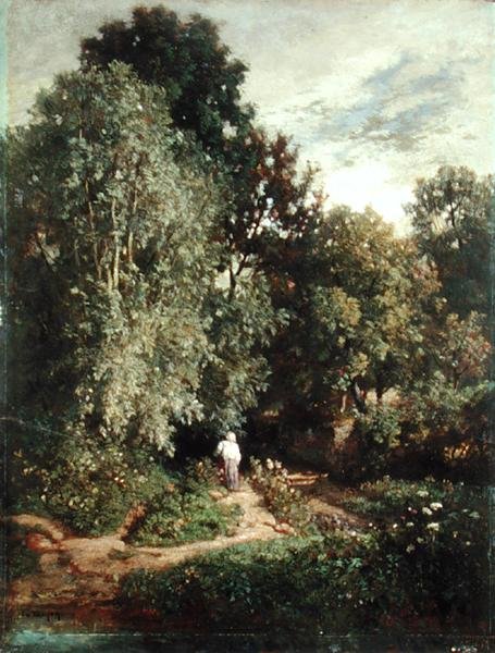 Sentier dans un petit bois, début des années 1860 - Constant Emile Troyon