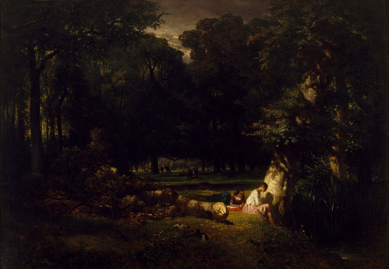 Les baigneurs (Clairière dans la forêt) - Constant Emile Troyon