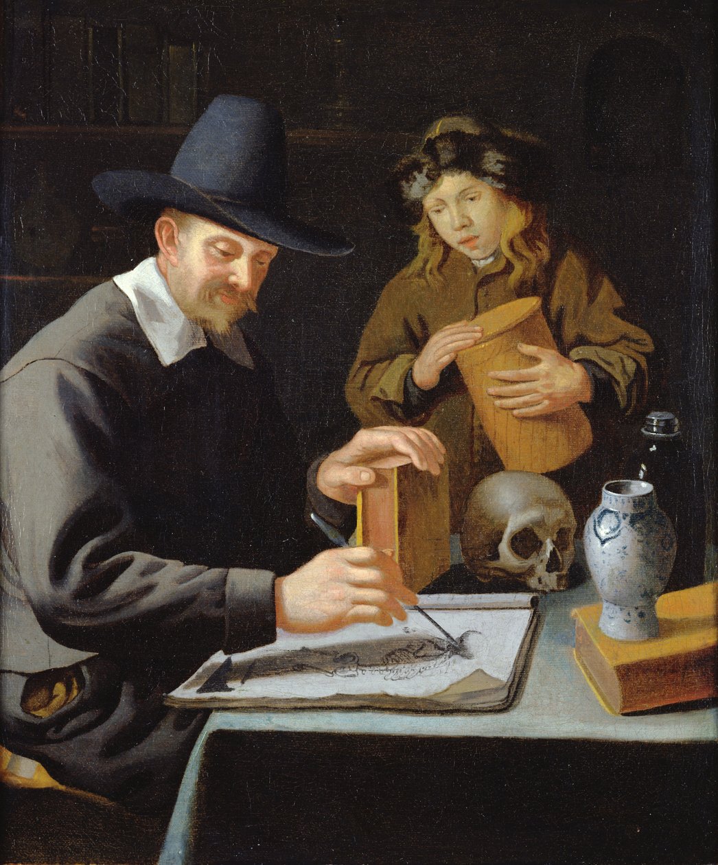 Le Peintre et son Élève - Constantin Verhout or Voorhout