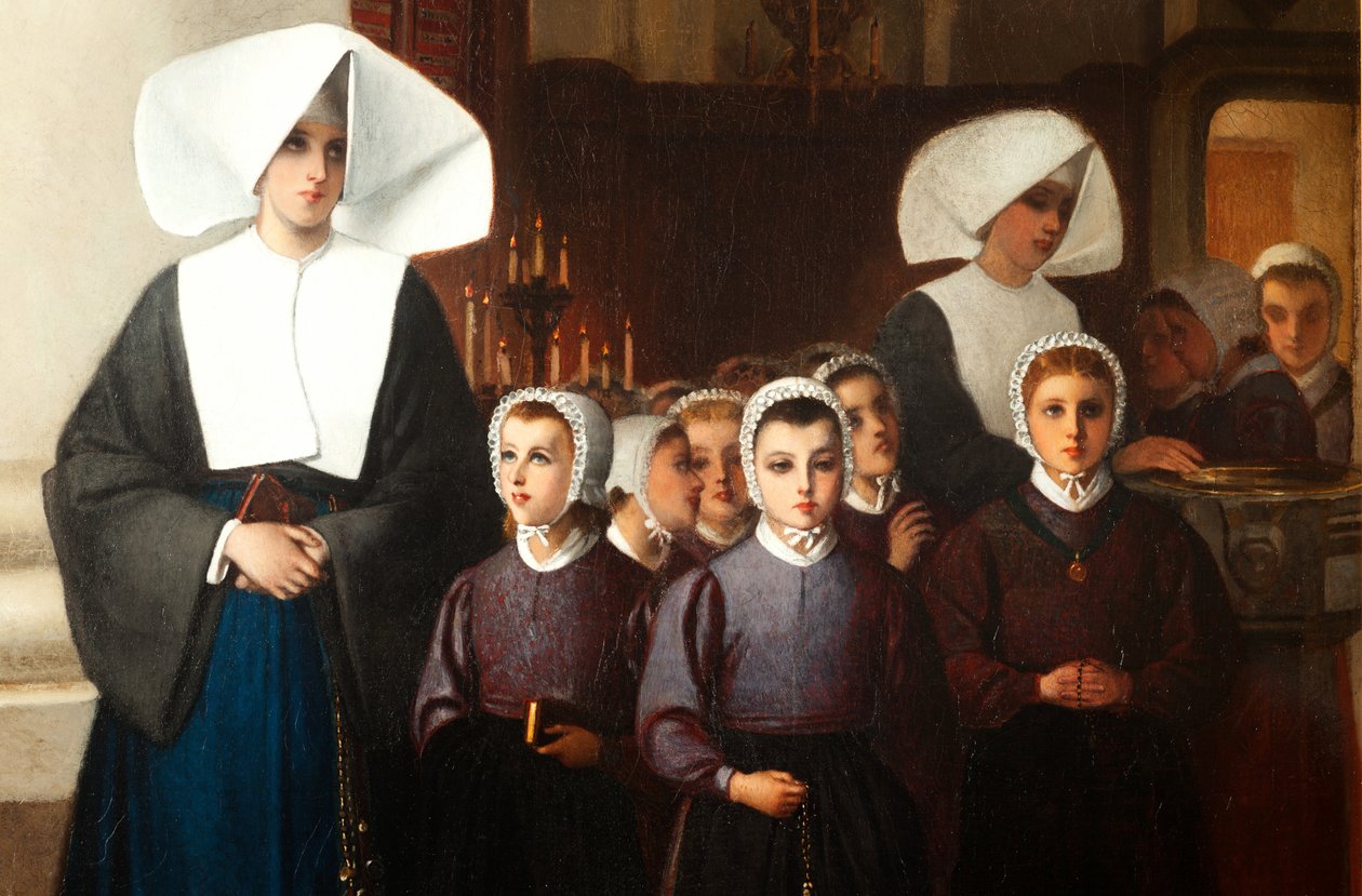Les orphelins (détail) - Constantin Emile Meunier