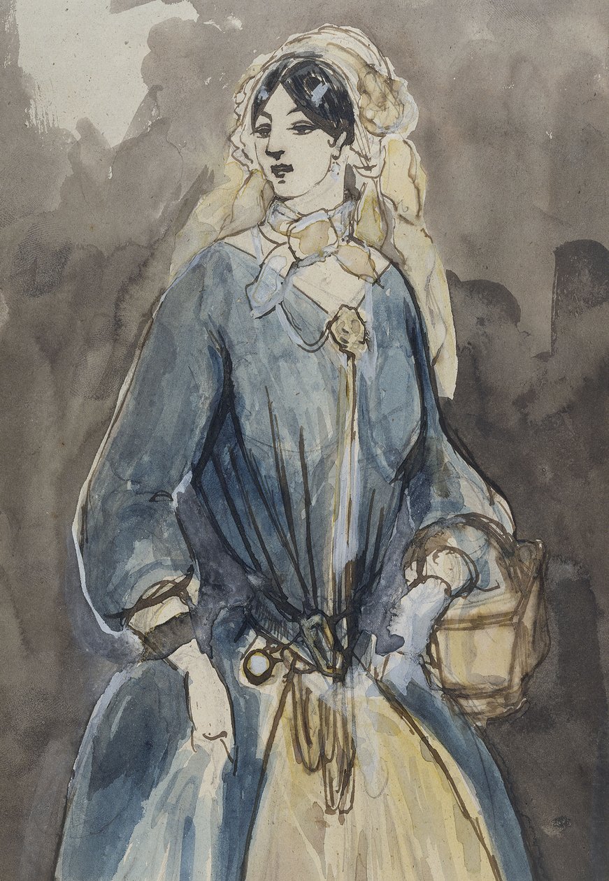 La femme au panier - Constantin Guys