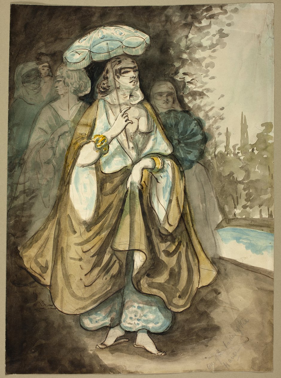 Une des dames du harem (recto); Fragment d