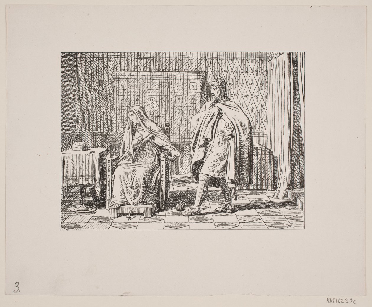 Illustration pour Svend Grundtvig, "Marsk Stig : Ballade danoise du XIIIe siècle", 1861 - Constantin Hansen