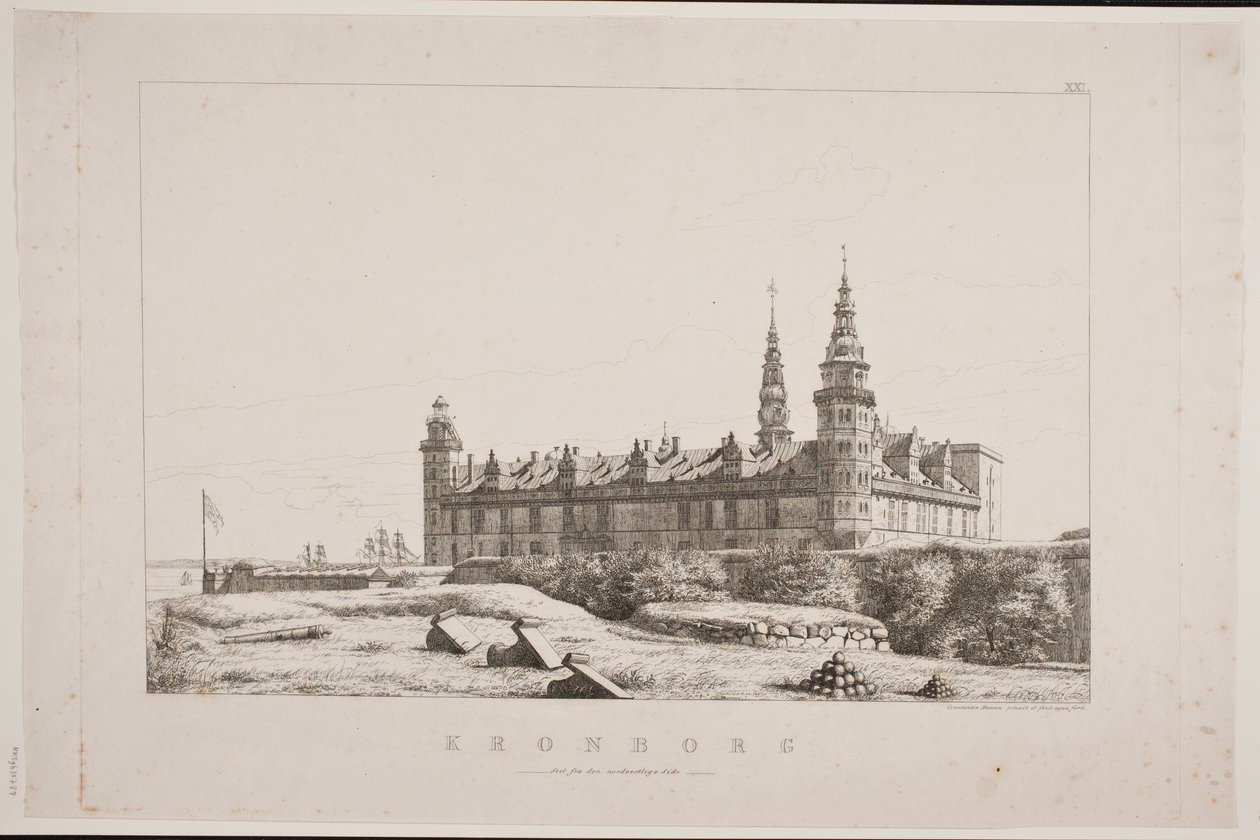 Kronborg vu du côté nord-ouest - Constantin Hansen