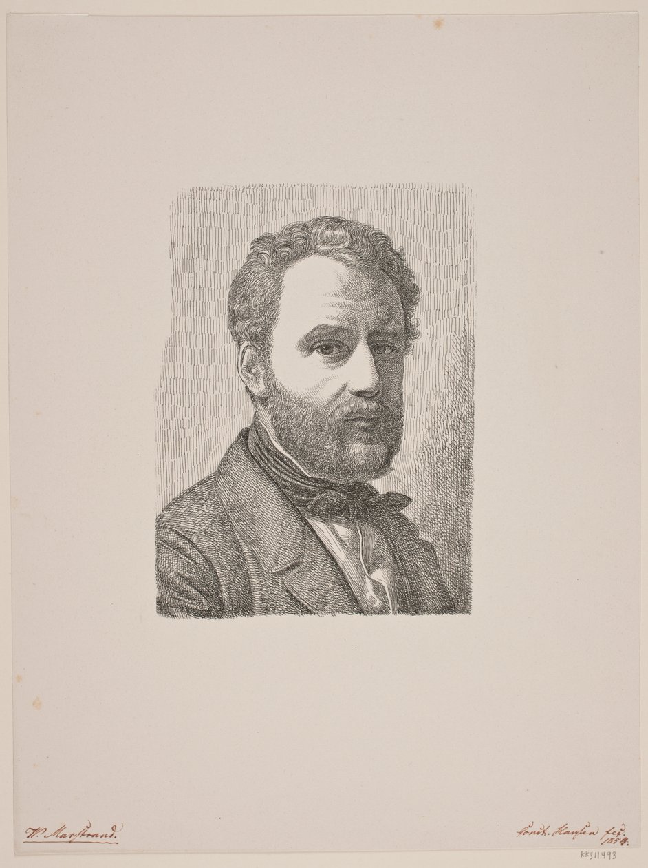 Portrait de Wilhelm Marstrand - Constantin Hansen