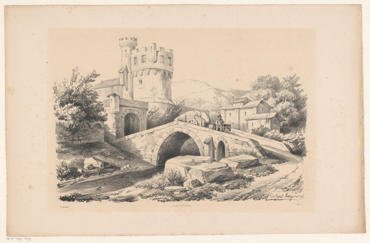 Paysage avec fort et pont - Constantinus Cornelis Huysmans