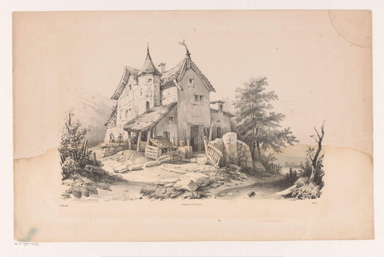 Vieille maison dans un paysage - Constantinus Cornelis Huysmans