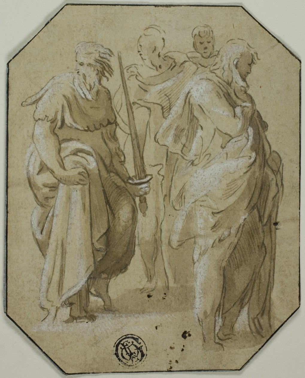Saint Paul et trois autres personnages debout - Conte Antonio Maria Zanetti the Elder