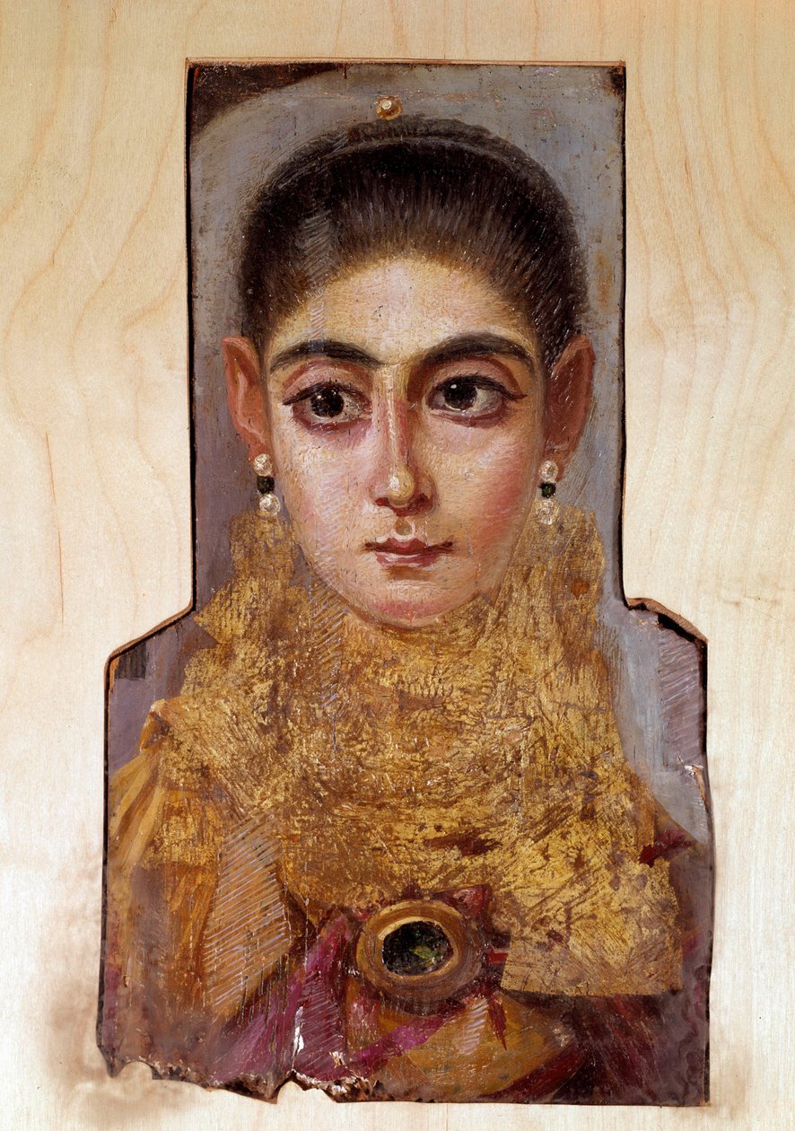 Art copte : jeune femme appelée Fayoum (vers 160 après J.-C.) Paris, Musée du Louvre - Coptic