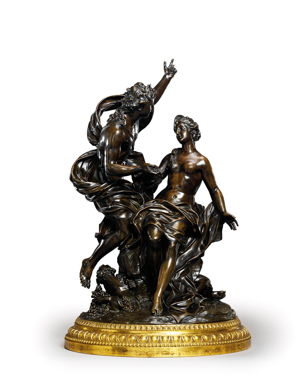 Groupe en bronze Louis XIV représentant Bacchus et Ariane, vers 1704 - Corneille van Cleve
