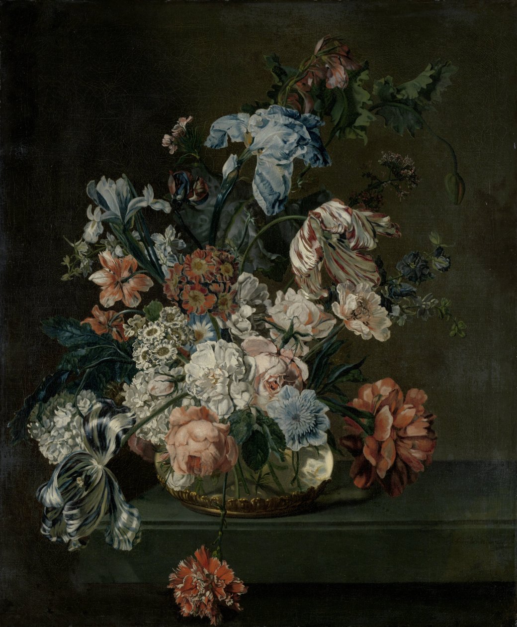 Nature morte avec des fleurs - Cornelia van der Mijn (signed by artist)