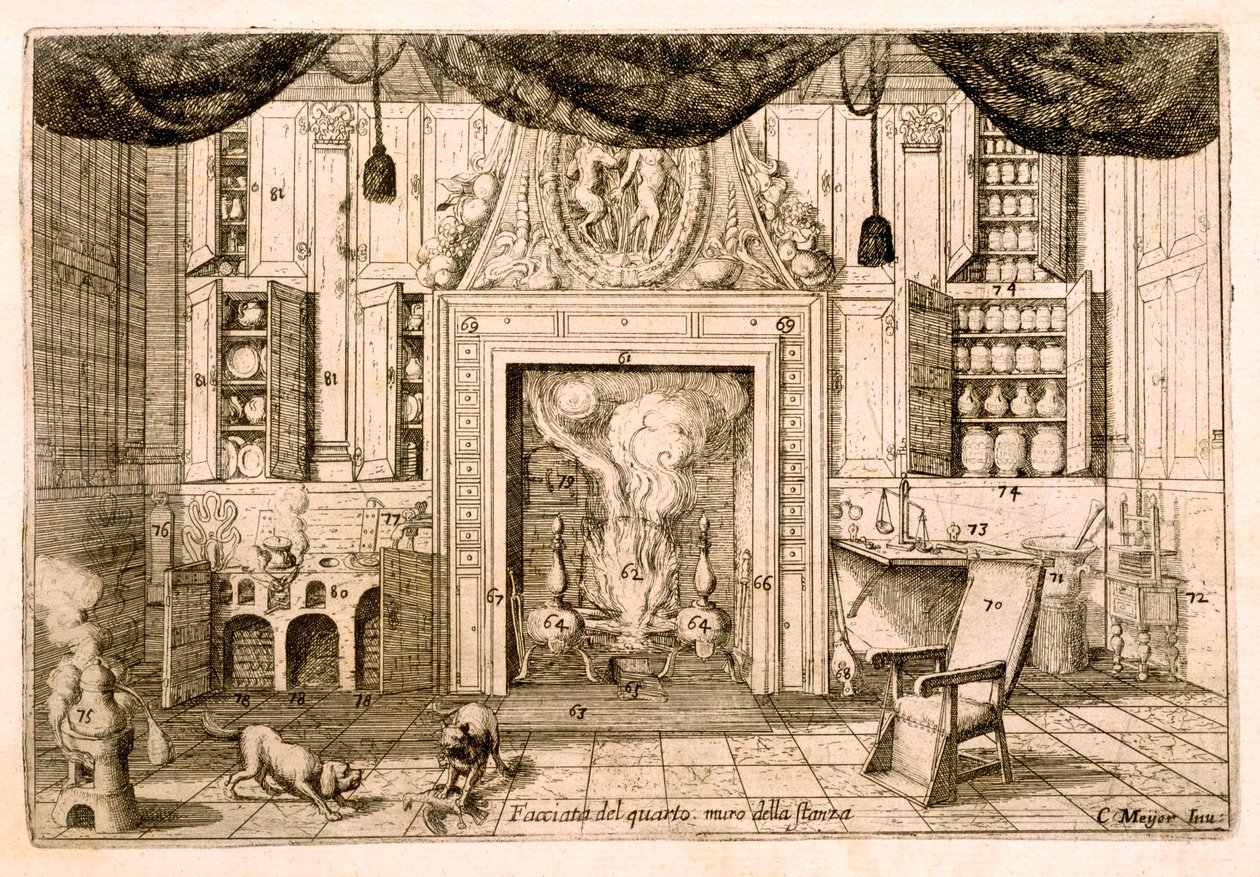 Intérieur, salon de dessin de Cornelio Meyer 