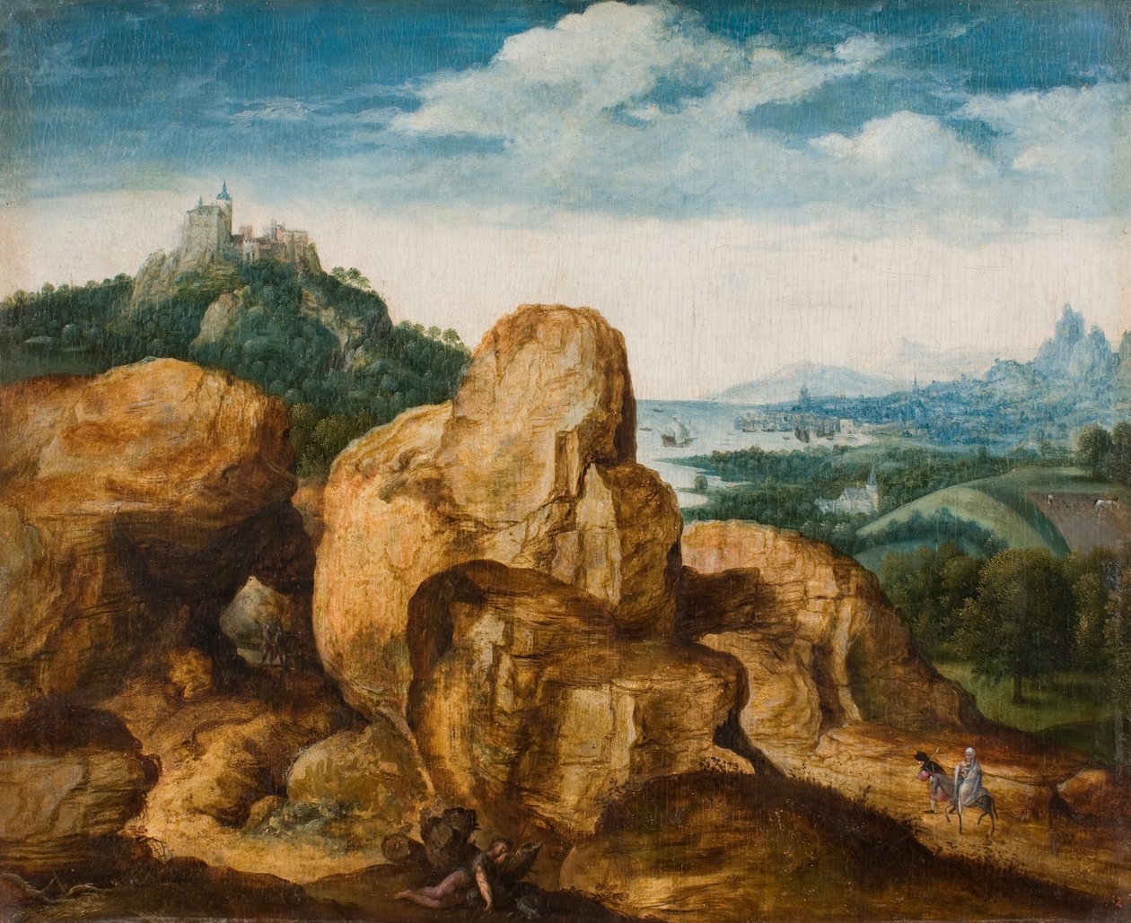 Paysage avec la fuite en Égypte - Cornelis Metsys