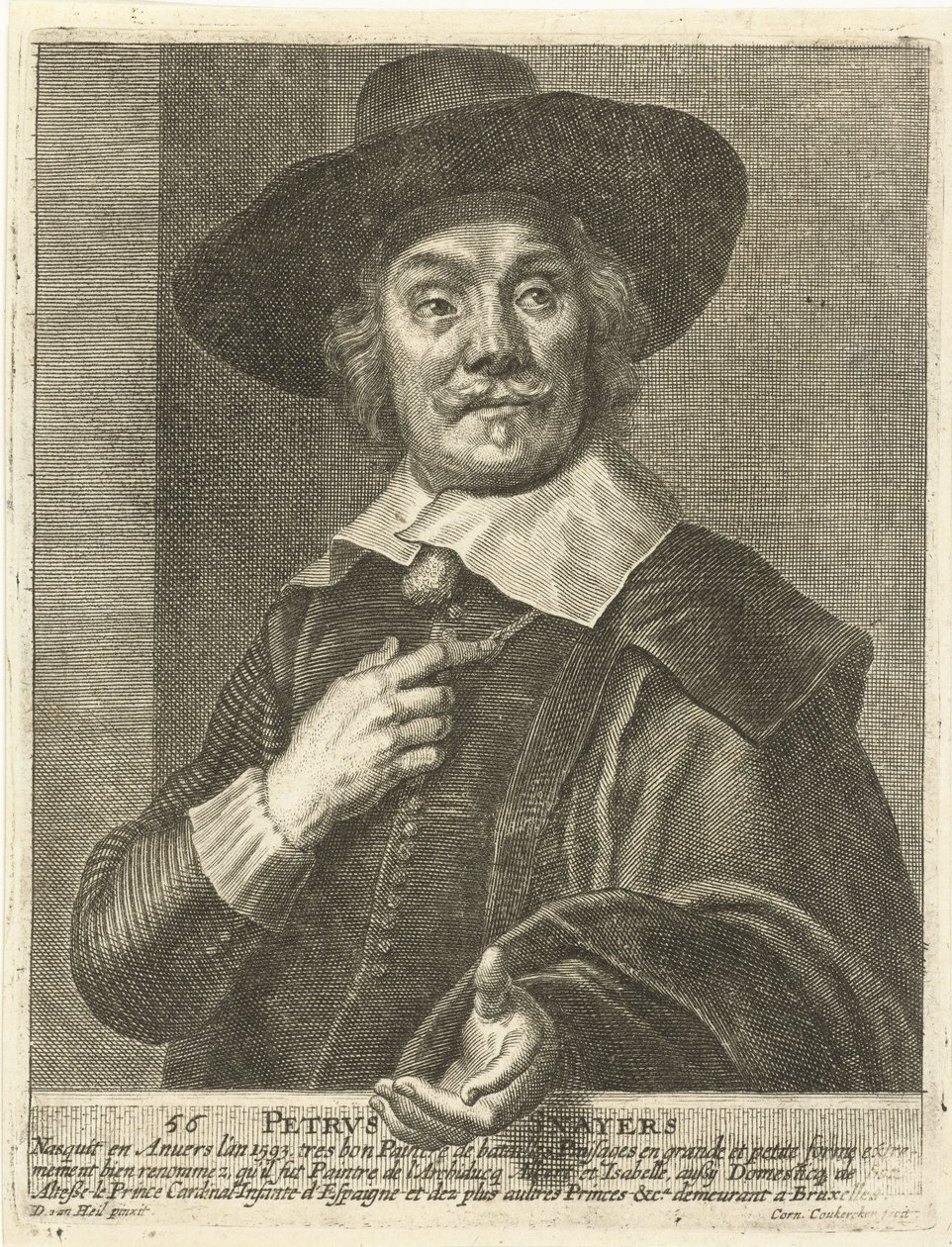 Portrait de Pieter Snayers - Cornelius van Caukercken