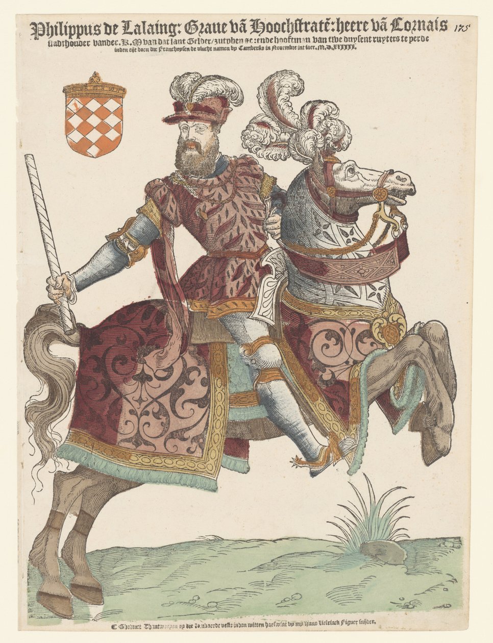 Portrait de Philippe de Lalaing à cheval - Cornelis Anthonisz. (manner of)
