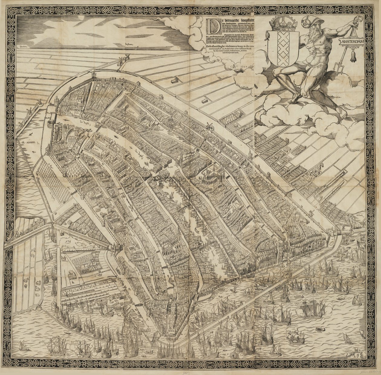 Allemand : Die berühmte Handelsstadt Amsterdam
Dutch : De vermaerde koopstadt van Amstelredam - Cornelis Anthonisz.