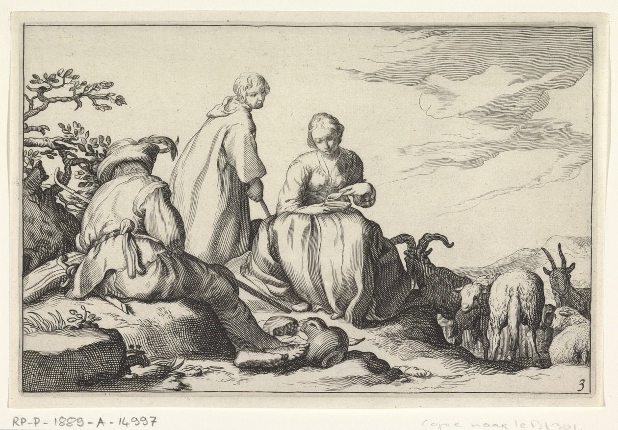 Bergers - Cornelis Bloemaert (II) (possibly)