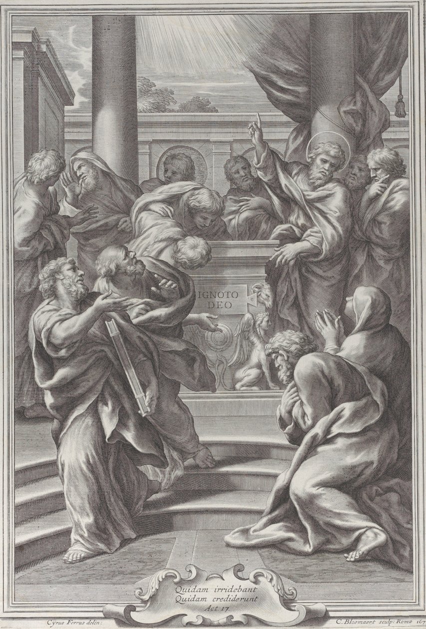 Saint Paul prêchant à Athènes, 1679 - Cornelis Bloemaert