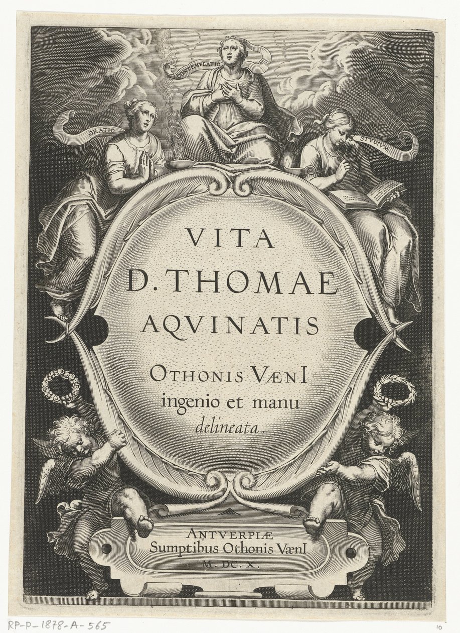 Page de titre pour : Otto van Veen, Vita D. Thomae Aquinatis, Anvers, 1610 - Cornelis Boel