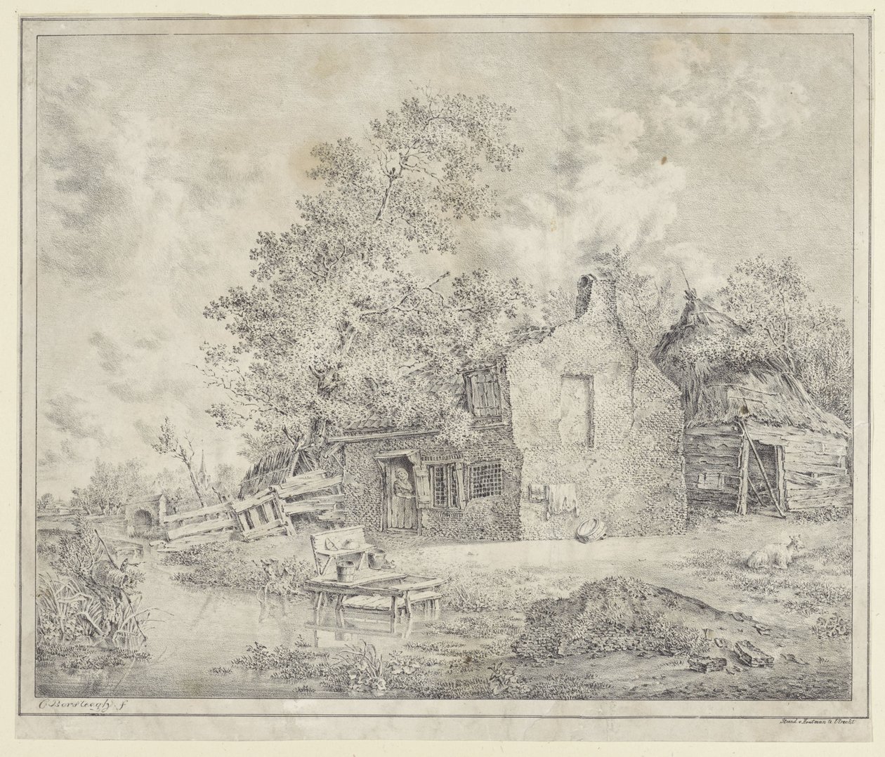 Ferme au bord de l