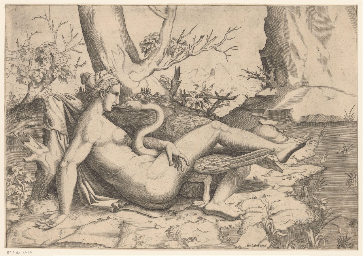 Leda et le cygne - Cornelis Bos (possibly)