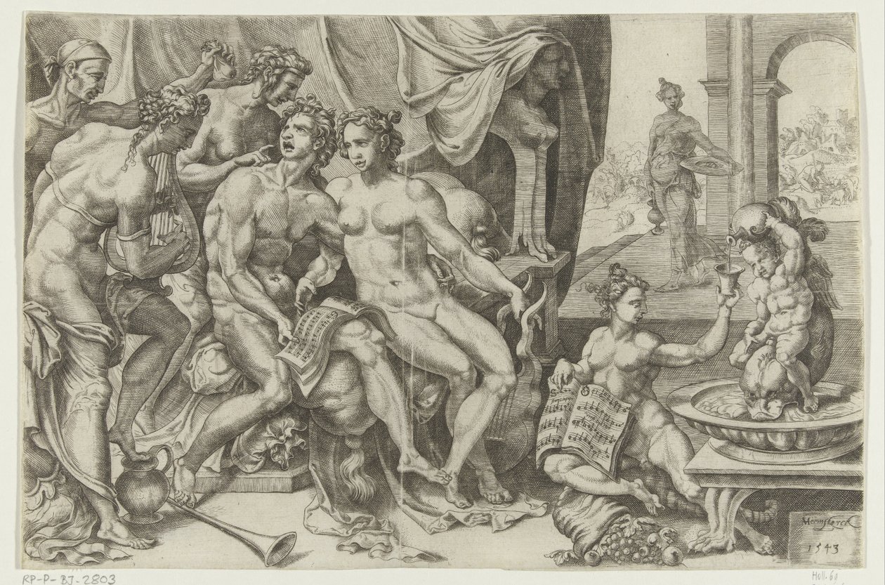 Le fils prodigue dilapide son argent - Cornelis Bos