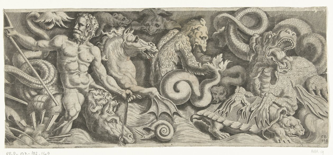 Frise avec le triomphe de Neptune, plaque de droite - Cornelis Bos