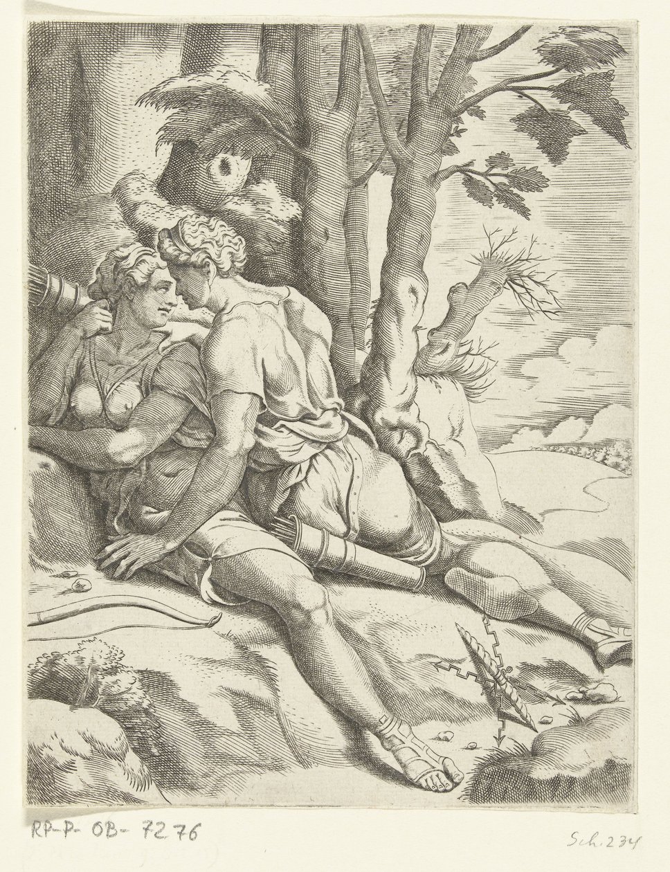 Jupiter et Callisto (Les aventures amoureuses de Jupiter) - Cornelis Bos