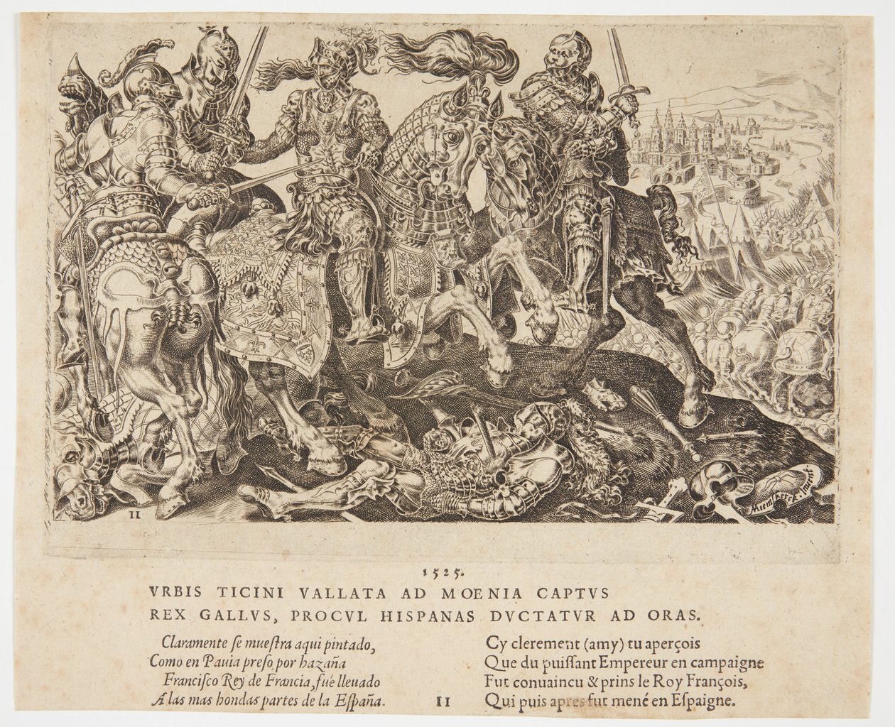 Le roi François Ier fait prisonnier à la bataille de Pavie - Cornelis Bos