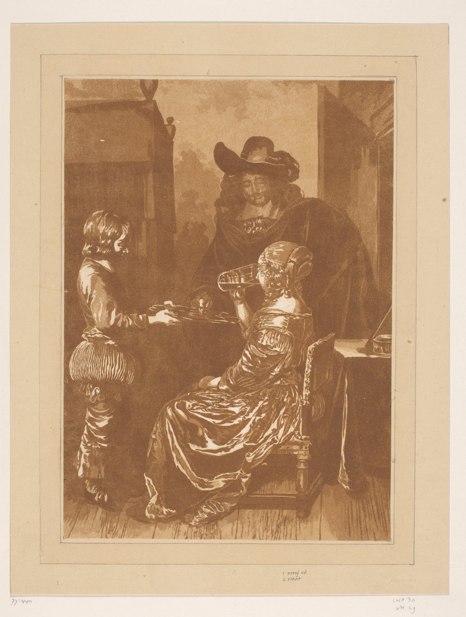Homme et dame avec page - Cornelis Brouwer