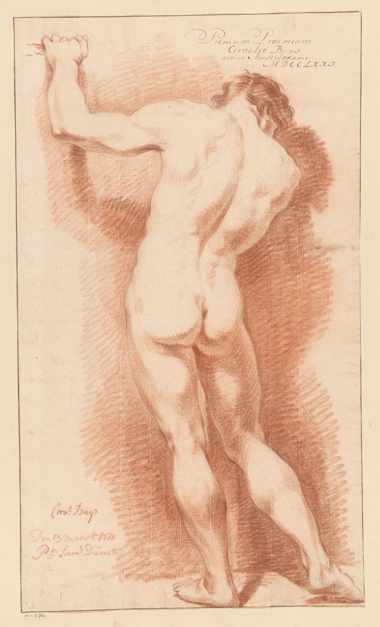 Homme nu debout, vu de dos (1er prix 1771) - Cornelis Buys