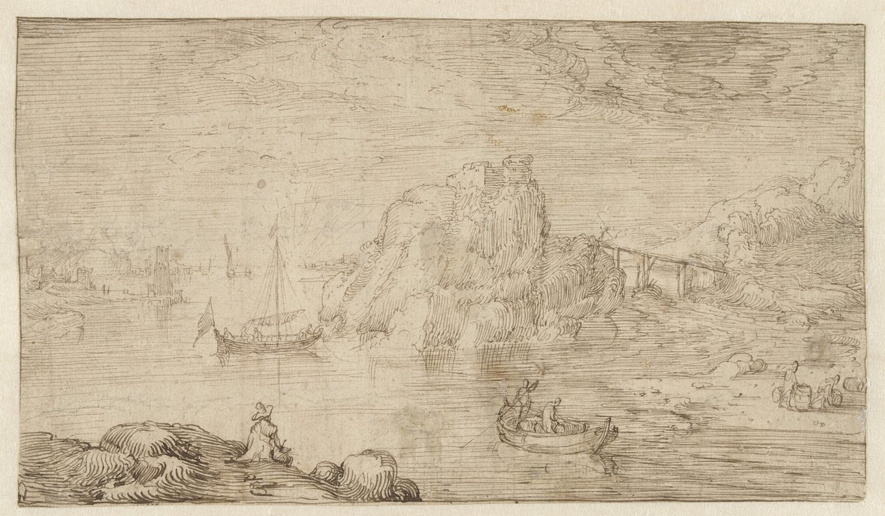 Vue de rivière - Cornelis Claesz van Wieringen (attributed to)