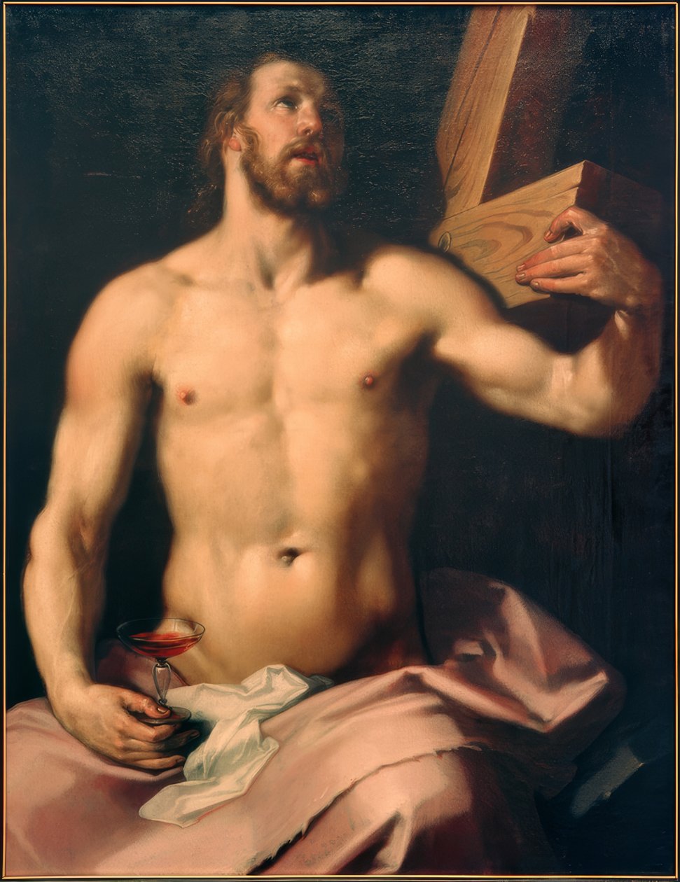 Christ avec calice eucharistique et croix - Cornelis Cornelisz