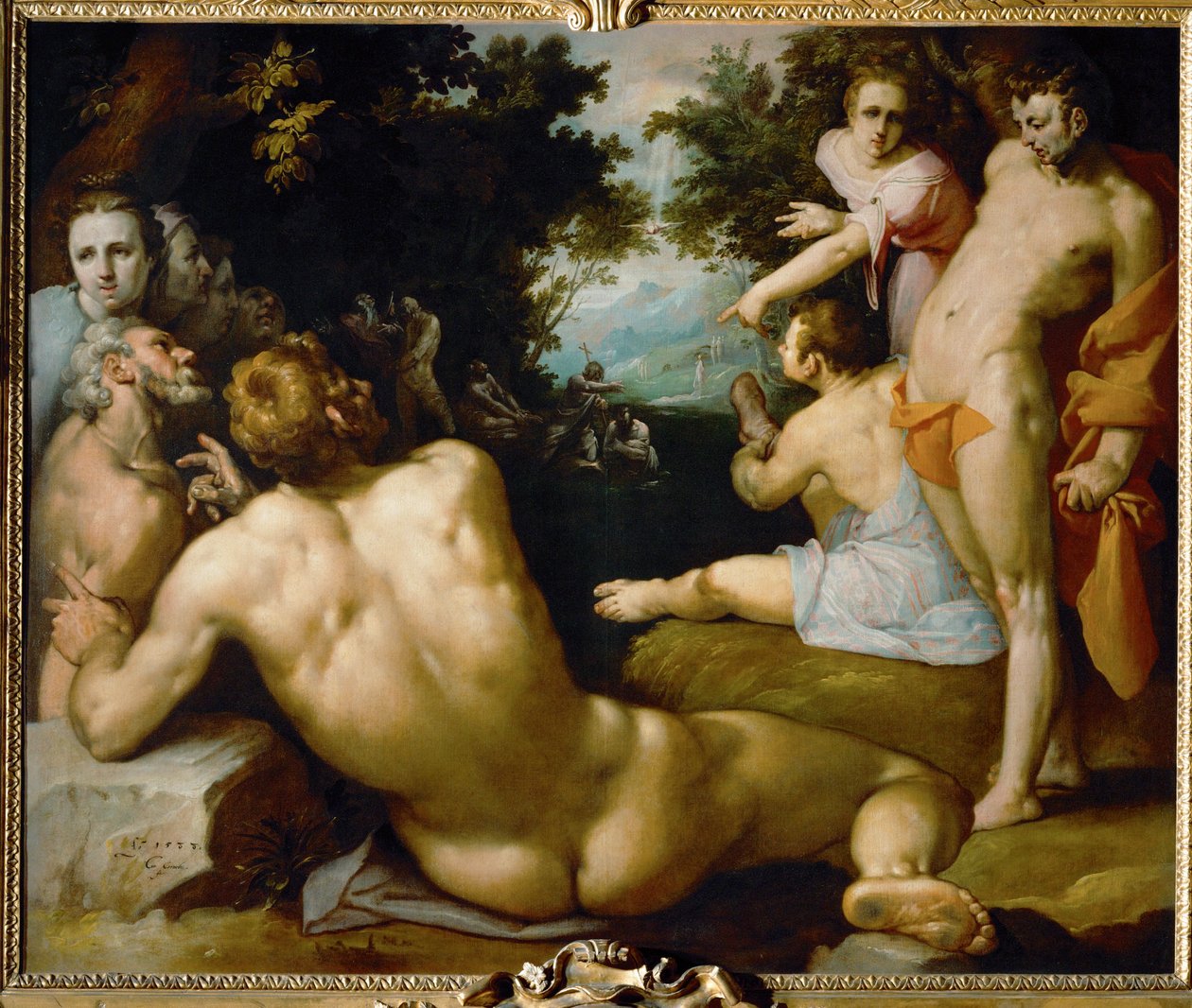 Baptême du Christ ... - Cornelis Cornelisz. van Haarlem
